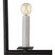 Lowcountry 4 Light Matte Black and Antique Silver Pendant Ceiling Light